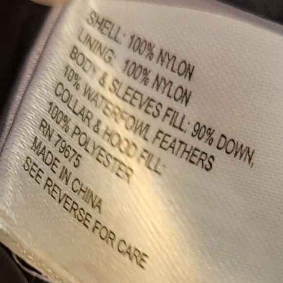 NWOT Michael Kors Chevron Quilted Nylon Packable Puffer Jacket Black - Picture 16 of 16
